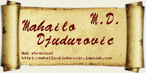 Mahailo Đudurović vizit kartica